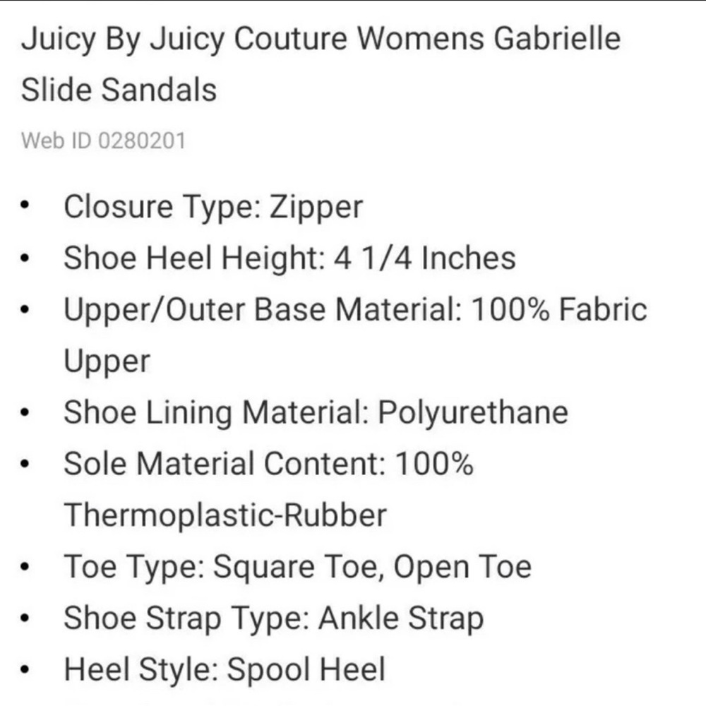 Juicy couture Gabrielle heels glitter size 8 black - Picture 3 of 6